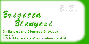 brigitta blenyesi business card